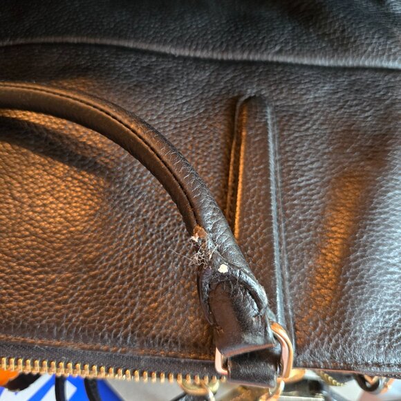 Spacious Coach NYC Borough Bag In Pebbled Black Leather - Ships next day - Picture 12 of 16